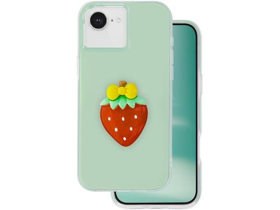 ONASI ovitek za silikonski Tutti Frutti 2v1 iPhone 16e/iPhone 17e, zelen