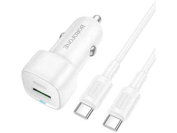 BOROFONE avtomobilski polnilec BZ34B, 38 W, PD, QC 3.0, 1x USB-C, 1x USB-A