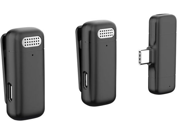 DEFENDER Talky-139 (64139) 2 brezžična lavalier mikrofona USB-C, dual wireless set, črn