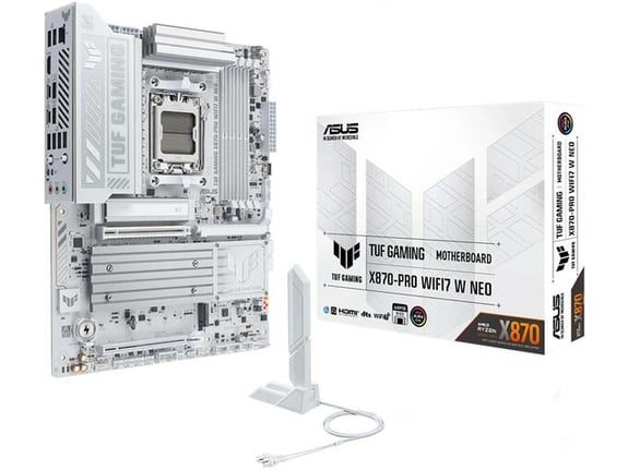 ASUS matična plošča TUF Gaming X870-Pro WIFI7 W Neo, AM5, ATX, WiFi 7, Bluetooth 90MB1NY0-M0EAY0