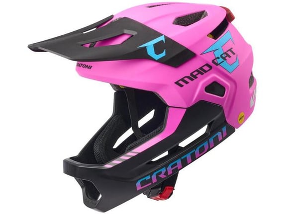 CRATONI otroška kolesarska čelada MadCat MIPS, 49-56 cm, roza