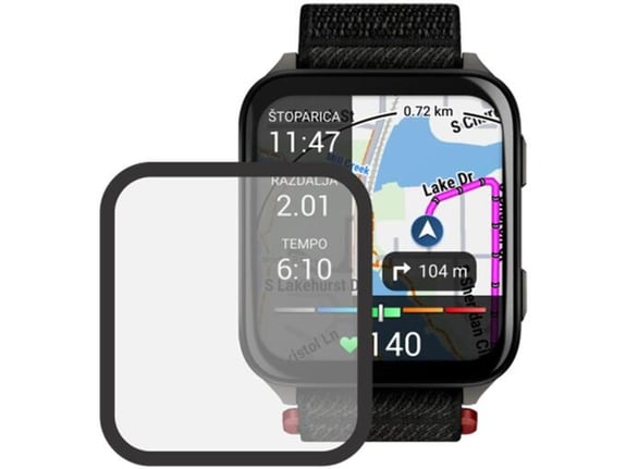 CHAMELEON hibridno zaščitno steklo za pametno uro Garmin Venu X1, črna