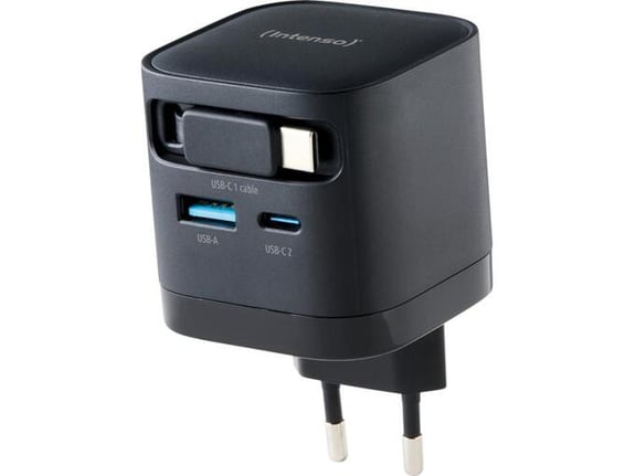INTENSO polnilec Power Adapter W65ACIC GaN, 65 W, 5–20 V / 3,25 A, 7806520