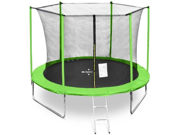 LEGONI trampolin z zaščitno mrežo, 244 cm, zelena