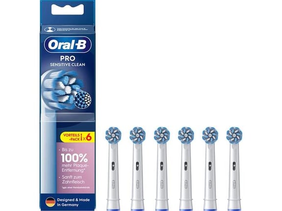 ORAL-B nadomestna glava za električno zobno ščetko Pro Sensitive Clean, 6 kos 86071