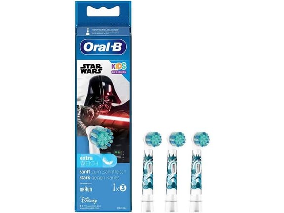 ORAL-B nadomestna glava za električno zobno ščetko Kids Star Wars, 3 kos