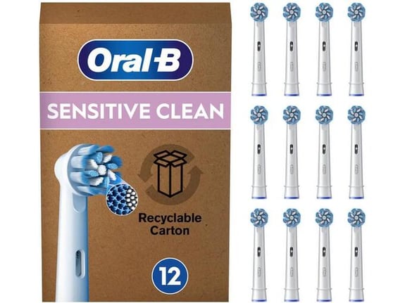 ORAL-B nadomestna glava za električno zobno ščetko Sensitive Clean, 12 kos