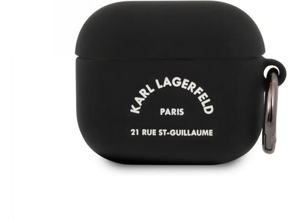 KARL LAGERFELD črn ovitek za AirPods 3 - KLACA3SILRSGBK