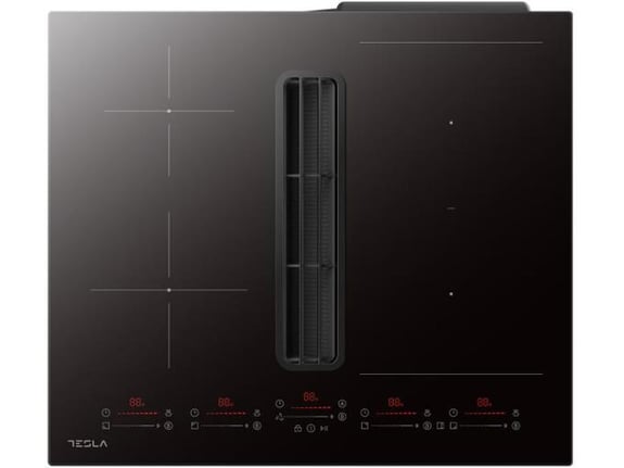 TESLA indukcijska kuhalna plošča z napo HIIH6410MBF4, HIIH6410MBF