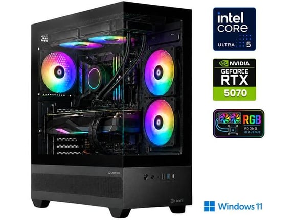 ANNI gaming namizni računalnik Ultra 5 225F Ultra 5 225F/32GB/2TB SSD/Windows 11 Home/RTX 5070