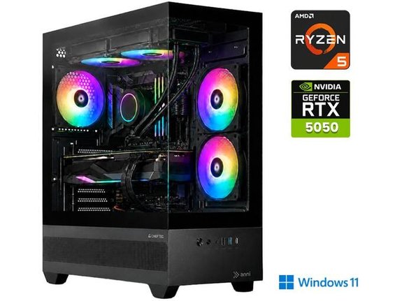 ANNI gaming namizni računalnik Gamer Optimal R5 7500F Ryzen 5 7500F/16GB/1TB SSD/Windows 11 Home/RTX 5050