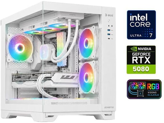 ANNI gaming namizni računalnik Gamer i7-14700F/32GB/2TB SSD/RTX 5080/bela