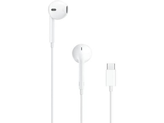 APPLE žične ušesne slušalke z mikrofonom EarPods MTJY3ZM/A, bela