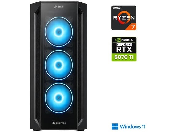 ANNI gaming namizni računalnik Gamer Extreme R7 7700X Ryzen 7 7700X/32GB/2TB SSD/Windows 11 Home/RTX 5070 Ti