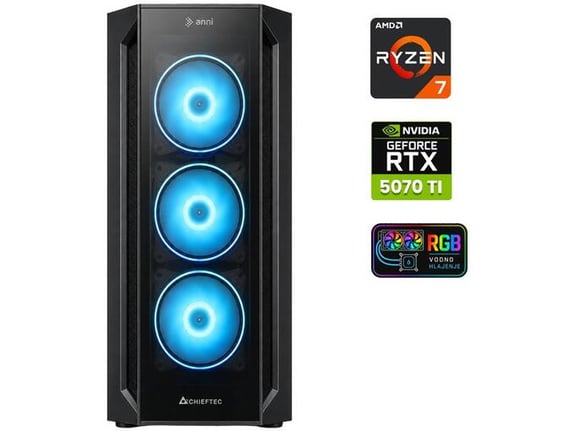 ANNI gaming namizni računalnik Gamer Extreme R7 Ryzen 7 9700X/32GB/2TB SSD/RTX 5070 Ti