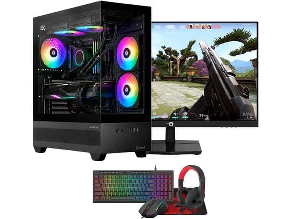 ANNI računalniški komplet Ultra 5 225F/16GB/1TB SSD/Windows 11 Home/RTX 5060/monitor, tipkovnica, miška, slušalke, podloga
