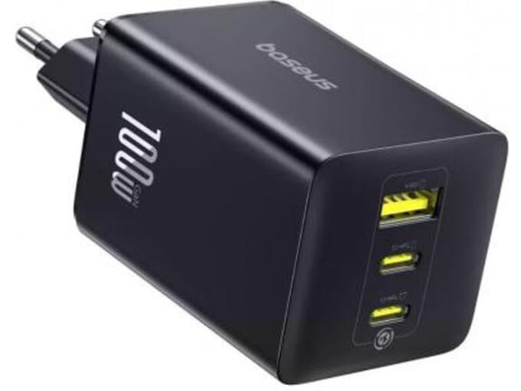 BASEUS polnilec EnerFill FE11, 100 W, PD, 2x USB-C, 1x USB-A
