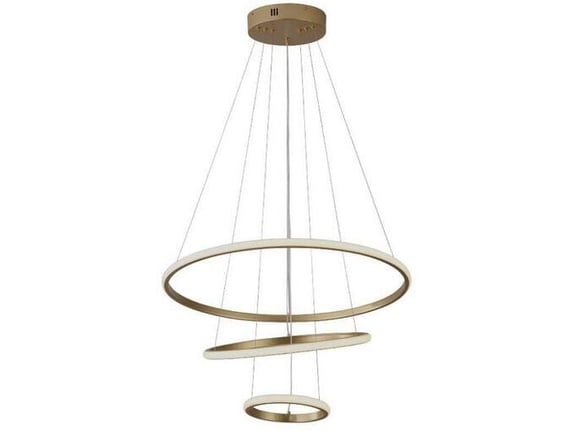 V-TAC viseča svetilka 3000K, 32 W, 3880 lm, 3000 K, IP20, Ø 60 × 100 cm, zlata, 8019