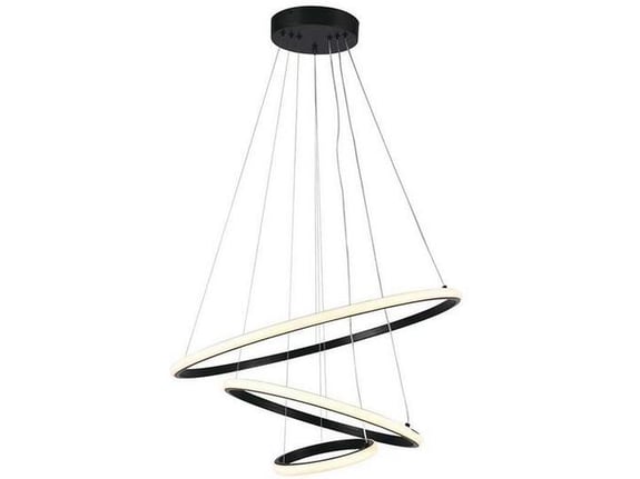 V-TAC viseča svetilka, 32 W, 3880 lm, 3000 K, IP20, Ø 60 × 100 cm, črna, 8017