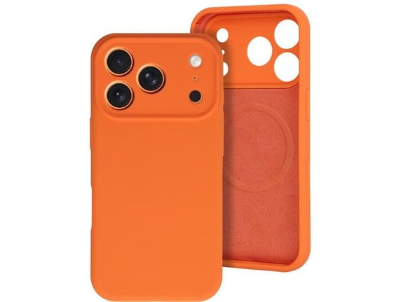 ONASI ovitek za silikonski RainBow Liquid MagSafe Samsung Galaxy S26 5G, oranžna