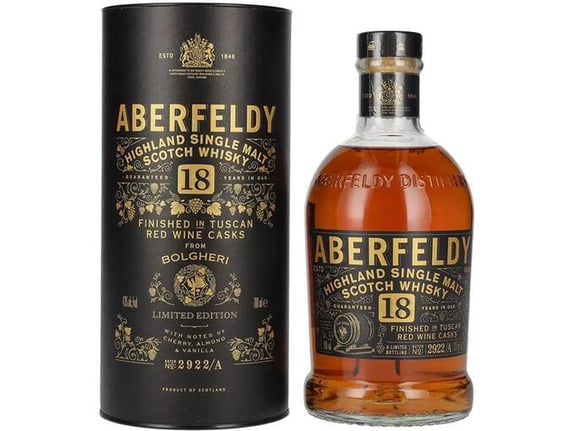 ABERFELDY škotski viski 18 YO Red Wine Casks Bolgheri, 0,7 l