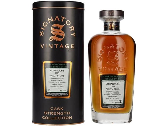 THE GLENALLACHIE škotski viski Signatory Vintage Glenallachie 2009 + GB, 0,7 l