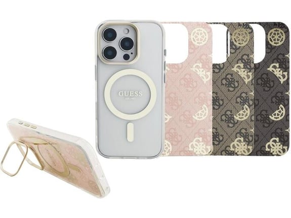 GUESS ovitek za TPU MagSafe iPhone 16 Pro, črn