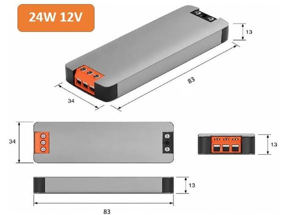 OPTONICA LED napajalnik 24W 12V 2A IP20 ultra tanek NANO OP6171