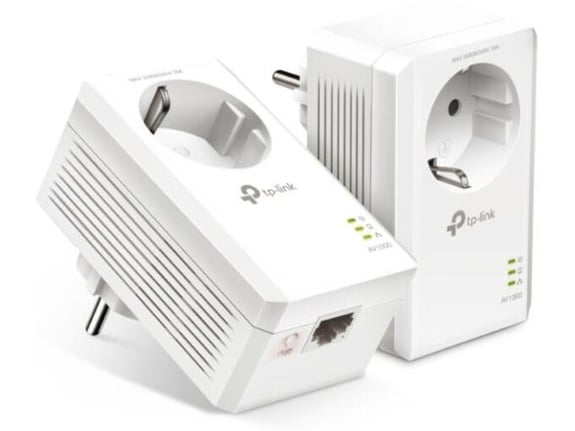 TP-LINK powerline adapter s prehodno vtičnico TL-PA7017P KIT, HomePlug AV2, 1000 Mb/s