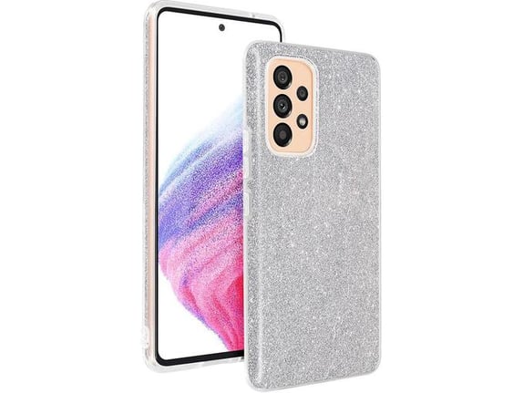 ONASI ovitek za silikonski Bling Samsung Galaxy A18, srebrna
