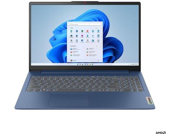 LENOVO obnovljen Prenosnik IdeaPad Slim 3 15AMN8 | R5-7520U | 16GB RAM | 512GB SSD | W11H / Ryzen 5 / RAM 16 GB / 512GB SSD / 15,6″ FHD 82XQ00VMGE-S