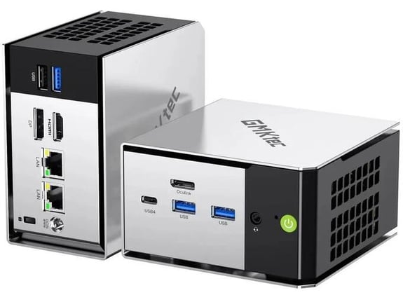 GMKTEC mini računalnik M8 Ryzen 5 6650H/16GB/NVME SSD 1TB/Win 11 Pro/Radeon 660M/srebrna-črna