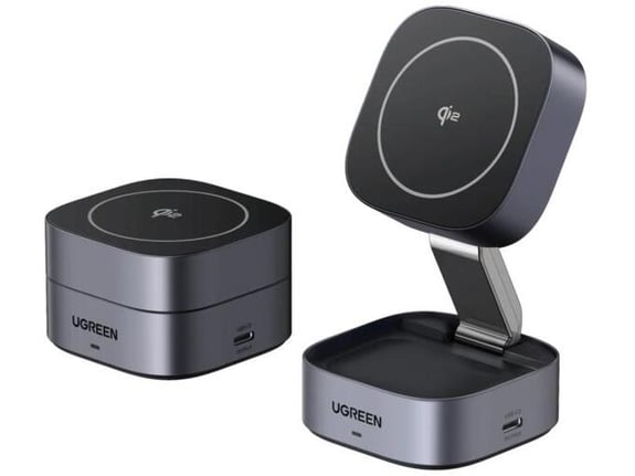 UGREEN brezžični polnilec MagFlow Qi2 35316, 15 W
