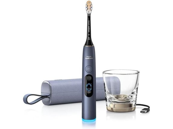 PHILIPS električna zobna ščetka z aplikacijo Sonicare DiamondClean 9900 Prestige, modra, HX9813/98