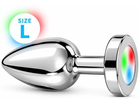 EASYTOYS analni čep Led Light Silver L, kovina, srebrna, L
