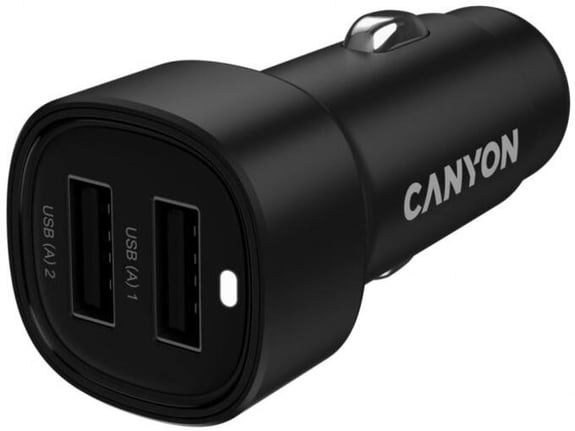 CANYON avtomobilski polnilec OnDrive 24 CNE-CCABR2AA, 24 W, 2x USB-A