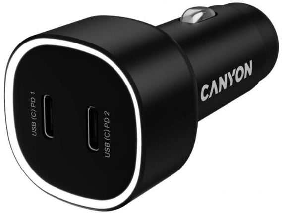 CANYON avtomobilski polnilec OnDrive 60 CNE-CCABR3CC, 60 W, PD, 2x USB-C