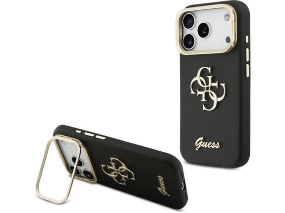 GUESS ovitek za iPhone 18 Pro Max / iPhone 17 Pro Max, črn