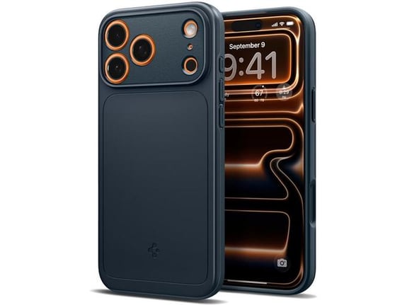 SPIGEN ovitek za silikonski Thin Fit MagSafe Apple iPhone 18 Pro Max / iPhone 17 Pro Max, moder