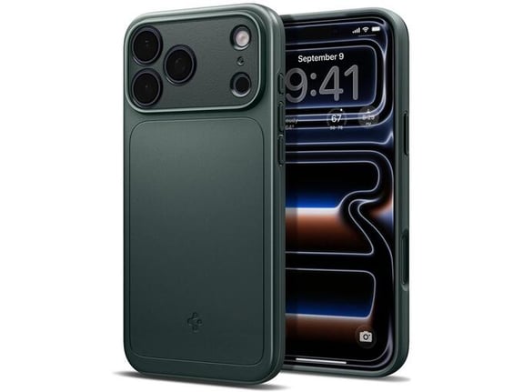 SPIGEN ovitek za silikonski Thin Fit MagSafe Apple iPhone 18 Pro Max / iPhone 17 Pro Max, zelen