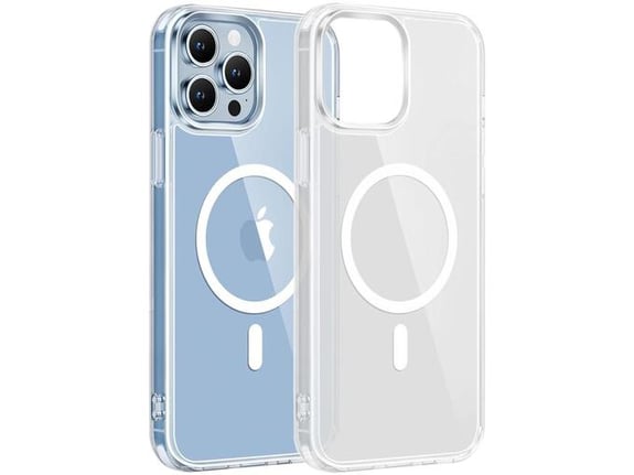 CHAMELEON ovitek za gumiran TPU Magnetic Clear Apple iPhone 13 Pro, bel