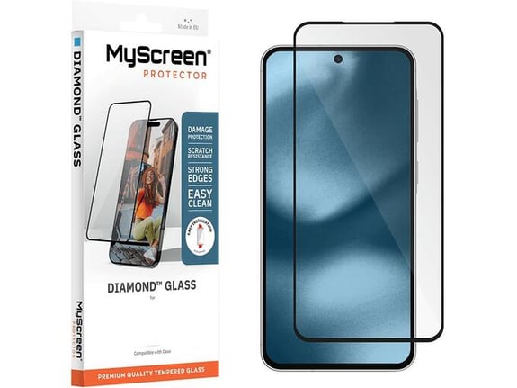 MyScreen protector MyScreen Diamond Glass New zaščitno steklo za Apple iPhone 18 Pro, 9H, Full Cover