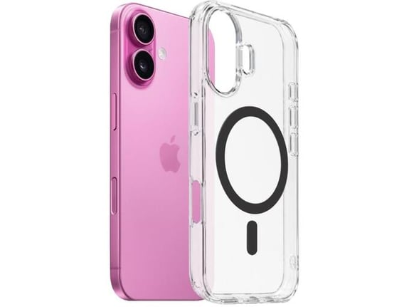 CHAMELEON ovitek za gumiran TPU Magnetic Clear Apple iPhone 16, črn