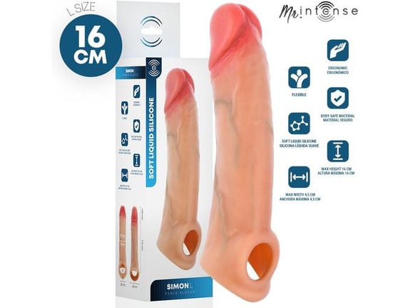 MR. INTENSE podaljšek za penis Simon Flesh, 14,5 cm