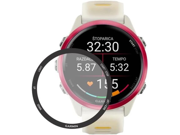 CHAMELEON hibridno zaščitno steklo za pametno uro Garmin Forerunner 570, 42 mm, črna