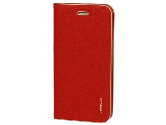 HAVANA Premium preklopna torbica Samsung Galaxy A34 - rdeča z zlatim robom