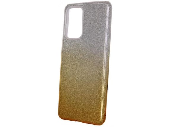 ONASI silikonski ovitek Bling 2v1 za Samsung Galaxy A14, srebrno-zlata