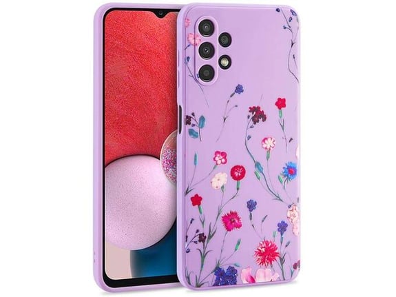 ONASI silikonski ovitek Liquid za Samsung Galaxy A14, vijolična