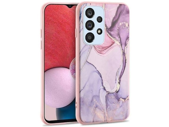 ONASI silikonski ovitek Marmor za Samsung Galaxy A34, roza