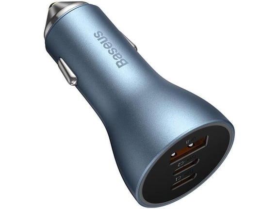 BASEUS Golden Contactor Pro avtopolnilec CGJP010013 adapter 1 x USB-A in 2x Type C PD 65W 3,0 QC - moder